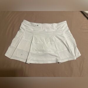 Lululemon White Pace Rival Tennis Skirt Size 10 Tall